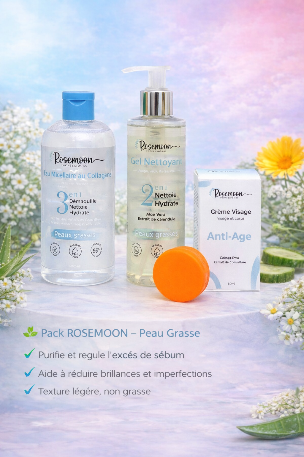🌿 Pack ROSEMOON – Peau Grasse
